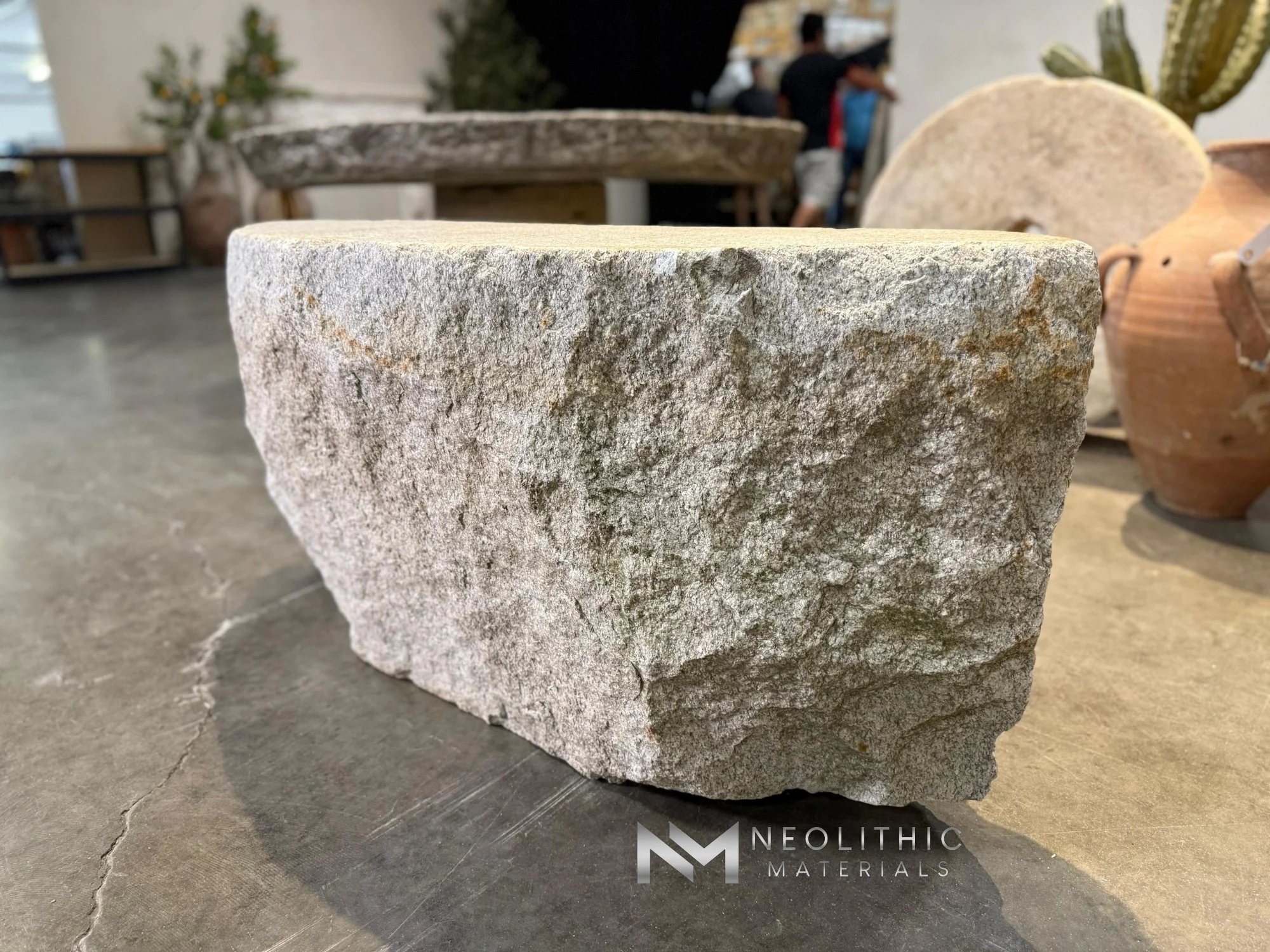 Antique Granite Bench - Image 3